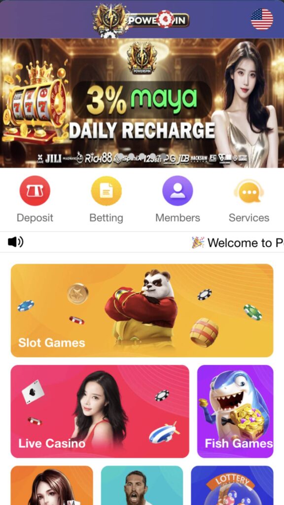 POWERSPIN777 Casino App Preview - Casino Lobby